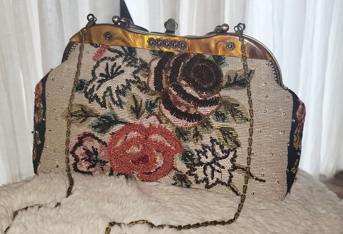 Stunning beaded bag butler - by,
